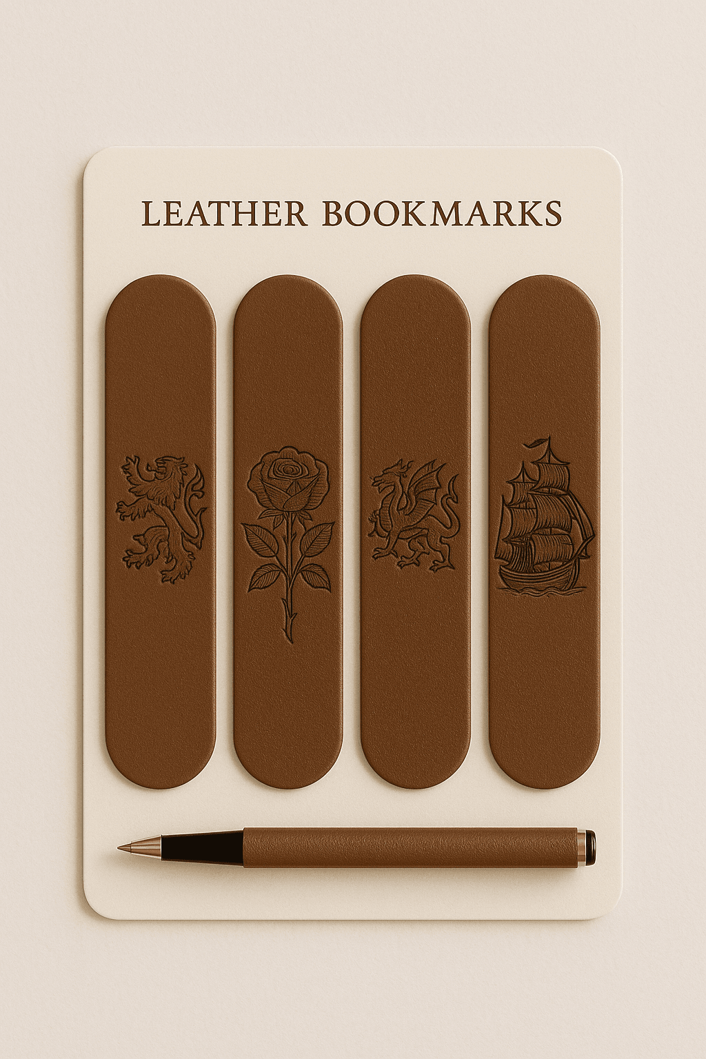 Leather Bookmark Set product photo